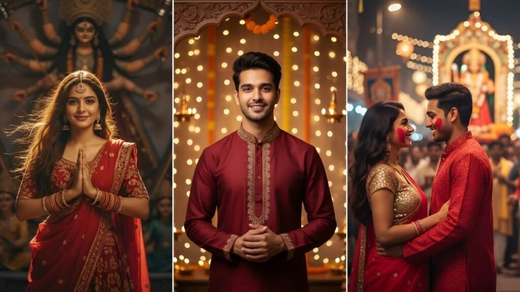 Durga Puja Gemini AI photo prompts, Instagram Durga Puja photo editing, Gemini AI photo editing ideas, Durga Puja AI edits 2025, best Durga Puja Instagram edits, trending AI photo prompts India, Gemini AI Instagram trends, Durga Puja creative edits, Instagram photo prompts Durga Puja, Gemini AI festive photography